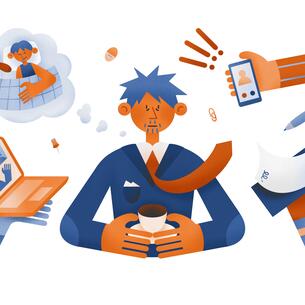 Image of frazzled president