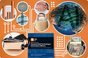 collage of education technology symbols