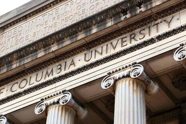 Columbia University inscribed on the Library facade