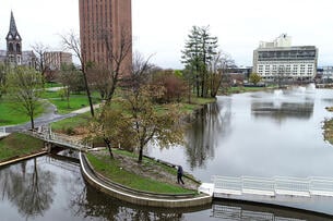 View of UMass Amherst campus