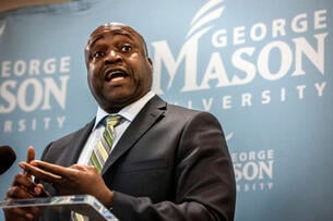 A photo of GMU President Gregory Washington.
