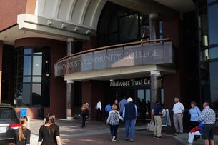 Before the concert at Johnson County Community College Midwest Trust Center.