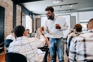 Adult students in the classroom