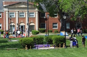 A photo of the campus of Saint Augustine's University.